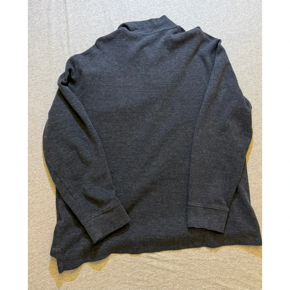 Polo Ralph Lauren Mens XL Charcoal Gray Estate Rib Quarter Zip Pullover Sweater